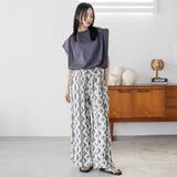 ネイティブ柄イージーワイドパンツ ロング丈 ボトムス | mili an deni | 詳細画像16 