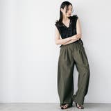 ミリタリーカーブパンツ ロング丈 フロントタック | mili an deni | 詳細画像14 