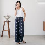 ネイティブ刺繍イージーワイドパンツ ロング丈 ボトムス | mili an deni | 詳細画像11 