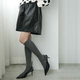 フェイクレザーハーフパンツ ショートパンツ ゆったり | mili an deni | 詳細画像7 