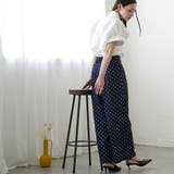ドット ワイドパンツ レディース | mili an deni | 詳細画像10 
