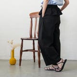 ウエストレイヤードワイドパンツ レディース フリルウエスト | mili an deni | 詳細画像16 