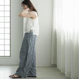 チェック柄 ワイドパンツ レディース | mili an deni | 詳細画像16