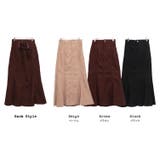 起毛ツイルレースアップスカート マーメイドスカート ロング丈 | mili an deni | 詳細画像13