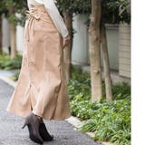 起毛ツイルレースアップスカート マーメイドスカート ロング丈 | mili an deni | 詳細画像11