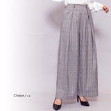 チェックフロントテープパンツ ワイドパンツ ロング丈 | mili an deni | 詳細画像12 