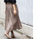 チェックプリーツスカート フレア ロング丈 | mili an deni | 詳細画像6 