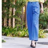 スカイブルー | センタープレスセミワイドパンツ ロング丈 ボトムス | mili an deni