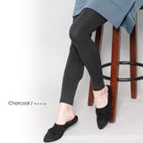 チャコール | 裏起毛レギンス 黒 無地 M ボトムス レディース 秋冬 ミリアンデニ | mili an deni
