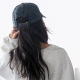 チェック柄 ロゴ刺繍 キャップ | mili an deni | 詳細画像8