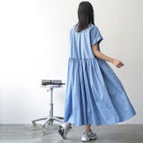 半袖前開きワンピース ノーカラー 比翼 | mili an deni | 詳細画像8 