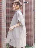 シャツワンピース 麻調 サイドスリット | mili an deni | 詳細画像8 