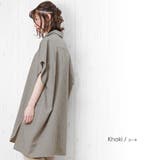 カーキ | シャツワンピース 麻調 サイドスリット | mili an deni