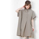 シャツワンピース 麻調 サイドスリット | mili an deni | 詳細画像9 