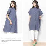 シャツワンピース 麻調 サイドスリット | mili an deni | 詳細画像10 
