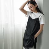 胸元レース サテン キャミワンピース | mili an deni | 詳細画像12 