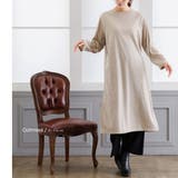 オートミール | シアバター加工裏微起毛サイドスリットワンピース ドロップショルダー 暖かい | mili an deni