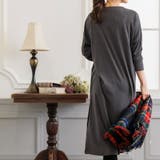 シアバター加工裏微起毛サイドスリットワンピース ドロップショルダー 暖かい | mili an deni | 詳細画像13