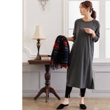 シアバター加工裏微起毛サイドスリットワンピース ドロップショルダー 暖かい | mili an deni | 詳細画像15