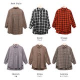 チェックバックタックシャツ サイドスリット グレンチェック | mili an deni | 詳細画像14 