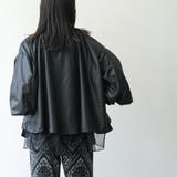 袖バルーンノーカラージャケット シャイニーコットン 綿 | mili an deni | 詳細画像13 