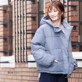 ブルー | ボリュームフェイクダウンジャケット ジャンパー 長袖 | mili an deni