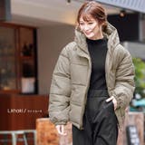 ライトカーキ | ボリュームフェイクダウンジャケット ジャンパー 長袖 | mili an deni