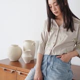スズラン刺繍 6分袖ジャケット レディース | mili an deni | 詳細画像7 