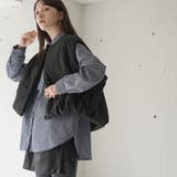 中綿ノーカラーバルーンベスト レディース 裾バルーン | mili an deni | 詳細画像12 