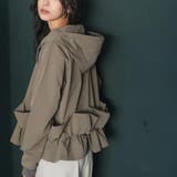 裾フリル ジップアップパーカー レディース | mili an deni | 詳細画像7