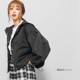 ブラック | 袖バルーンマウンテンパーカー ドロップショルダー 長袖 | mili an deni