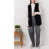 エステルボアミドル丈ベスト ノースリーブ 無地 | mili an deni | 詳細画像7 