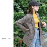 ブラウン | チェックオーバーダブルテーラージャケット 秋 アウター | mili an deni