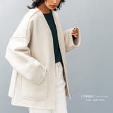 ライトベージュ | フェイクリングリバーシブルトッパー 両面着用可能 長袖 | mili an deni