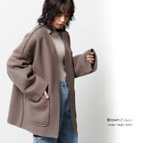 ブラウン | フェイクリングリバーシブルトッパー 両面着用可能 長袖 | mili an deni