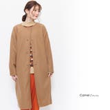キャメル | 裏ボアボンディングフリースコート チェスター ノーカラー | mili an deni