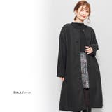 ブラック | 裏ボアボンディングフリースコート チェスター ノーカラー | mili an deni