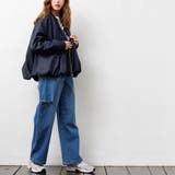 レディース ブルゾン 撥水加工裾バルーンジップアップブルゾン | mili an deni | 詳細画像9