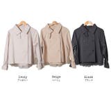 バックチュールショートトレンチコート 3段チュール ノッチドラペル | mili an deni | 詳細画像21