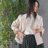 バックチュールショートトレンチコート 3段チュール ノッチドラペル | mili an deni | 詳細画像6