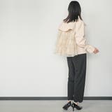 バックチュールショートトレンチコート 3段チュール ノッチドラペル | mili an deni | 詳細画像15
