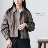 2WAYカラーフェイクレザーショートブルゾン 合成皮革 ジップアップ | mili an deni | 詳細画像7 