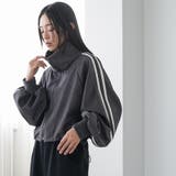 サイドラインフェイクスウェードトラックジャケット ジップアップ ボリューム袖 | mili an deni | 詳細画像14 