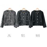 ミックスツィードノーカラージャケット ノーカラー 柄入り | mili an deni | 詳細画像22 