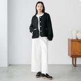 ミックスツィードノーカラージャケット ノーカラー 柄入り | mili an deni | 詳細画像10 