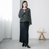 ミックスツィードノーカラージャケット ノーカラー 柄入り | mili an deni | 詳細画像15 