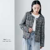 ミックスツィードノーカラージャケット ノーカラー 柄入り | mili an deni | 詳細画像17 