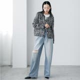 ミックスツィードノーカラージャケット ノーカラー 柄入り | mili an deni | 詳細画像21 