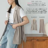 テーラードジレ レディース ピンストライプ | mili an deni | 詳細画像2 