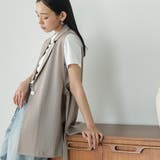 テーラードジレ レディース ピンストライプ | mili an deni | 詳細画像11 